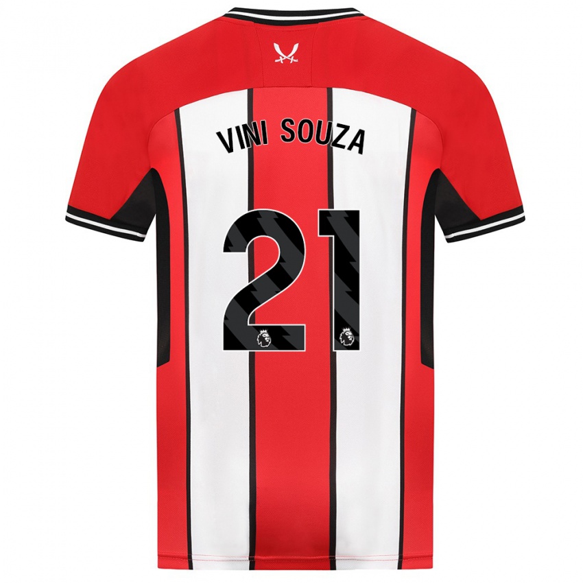 Hombre Camiseta Vini Souza #21 Rojo 1ª Equipación 2023/24 La Camisa Chile