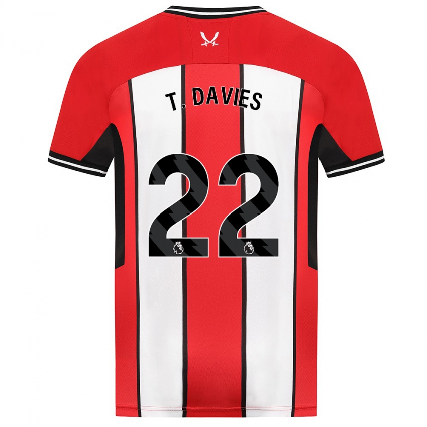Hombre Camiseta Tom Davies #22 Rojo 1ª Equipación 2023/24 La Camisa Chile
