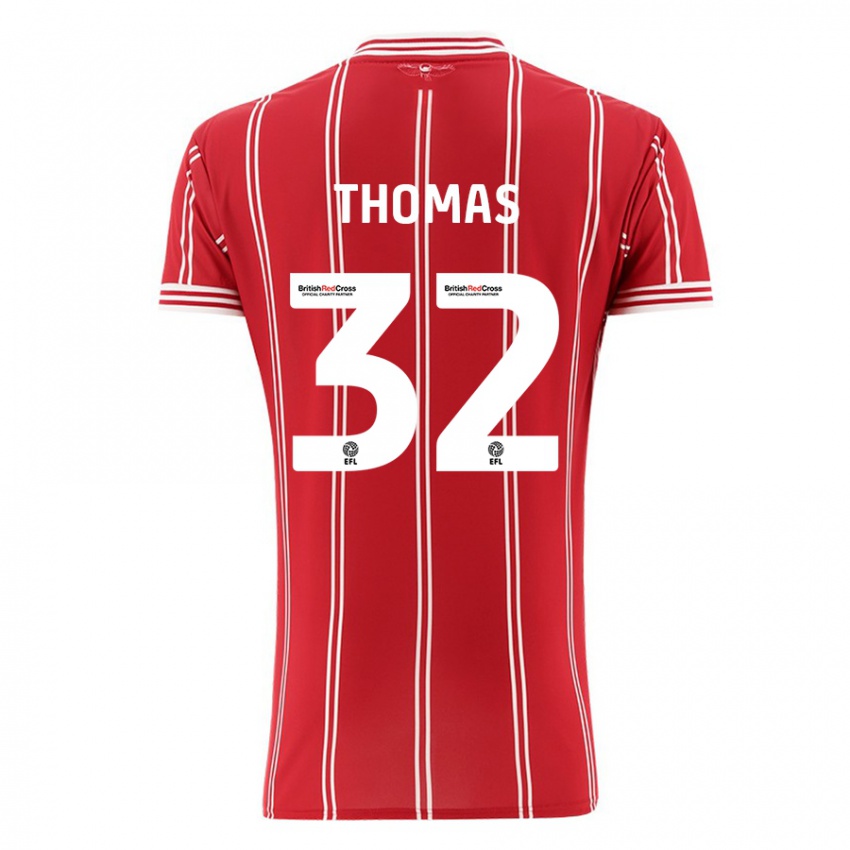 Hombre Camiseta Lewis Thomas #32 Rojo 1ª Equipación 2023/24 La Camisa Chile