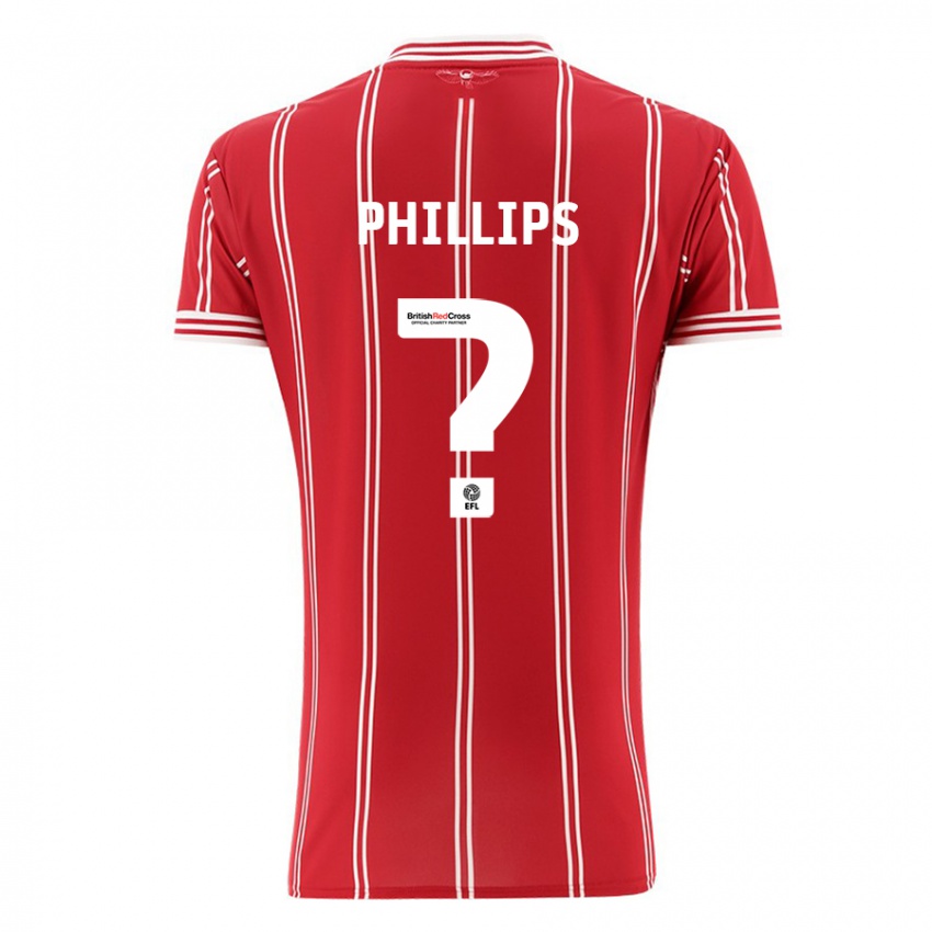 Hombre Camiseta Billy Phillips #0 Rojo 1ª Equipación 2023/24 La Camisa Chile