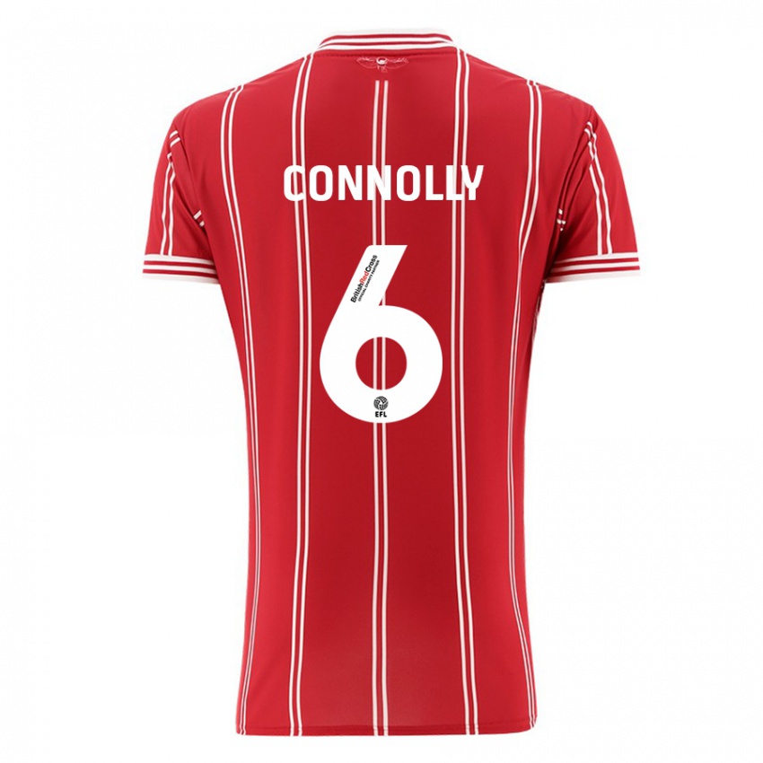 Hombre Camiseta Megan Connolly #6 Rojo 1ª Equipación 2023/24 La Camisa Chile