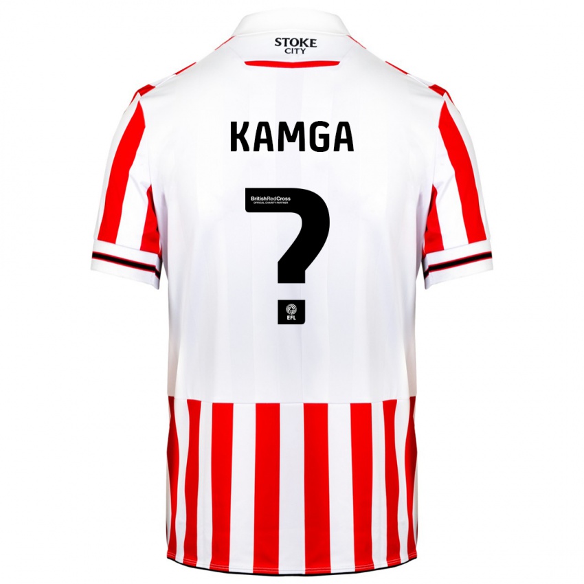 Hombre Camiseta Ian Kamga #0 Rojo Blanco 1ª Equipación 2023/24 La Camisa Chile