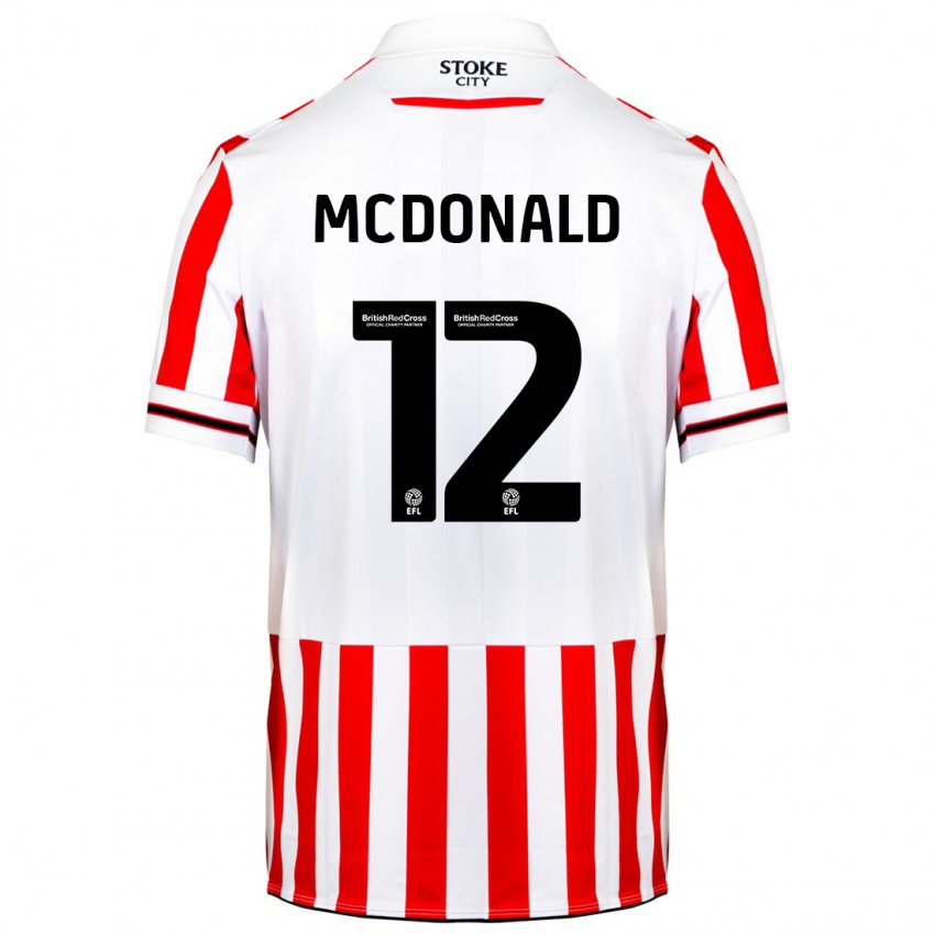 Hombre Camiseta Kayleigh Mcdonald #12 Rojo Blanco 1ª Equipación 2023/24 La Camisa Chile