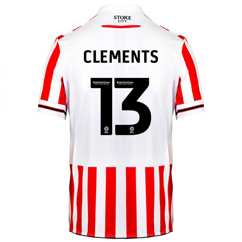 Hombre Camiseta Daisy Clements #13 Rojo Blanco 1ª Equipación 2023/24 La Camisa Chile