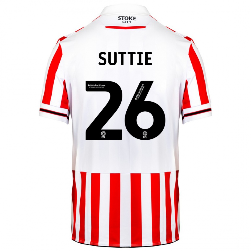 Hombre Camiseta Arabella Suttie #26 Rojo Blanco 1ª Equipación 2023/24 La Camisa Chile