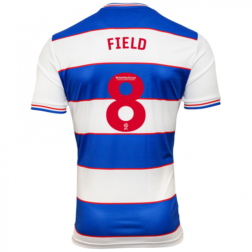 Hombre Camiseta Sam Field #8 Blanco Azul 1ª Equipación 2023/24 La Camisa Chile