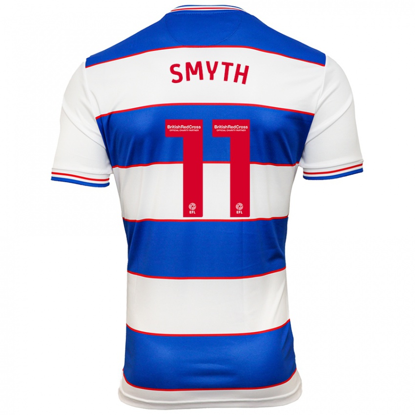 Hombre Camiseta Paul Smyth #11 Blanco Azul 1ª Equipación 2023/24 La Camisa Chile