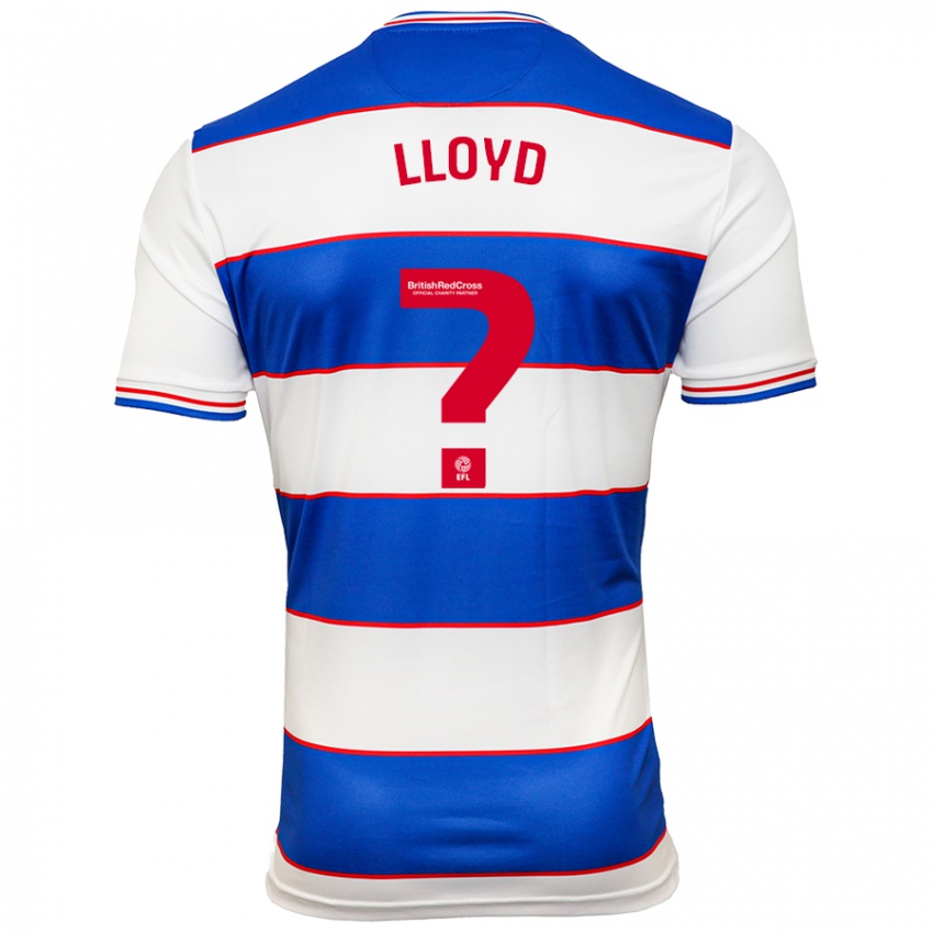 Hombre Camiseta Alfie Lloyd #0 Blanco Azul 1ª Equipación 2023/24 La Camisa Chile