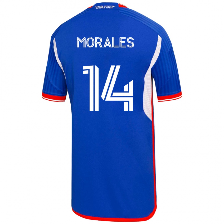 Hombre Camiseta Marcelo Morales #14 Azul 1ª Equipación 2023/24 La Camisa Chile