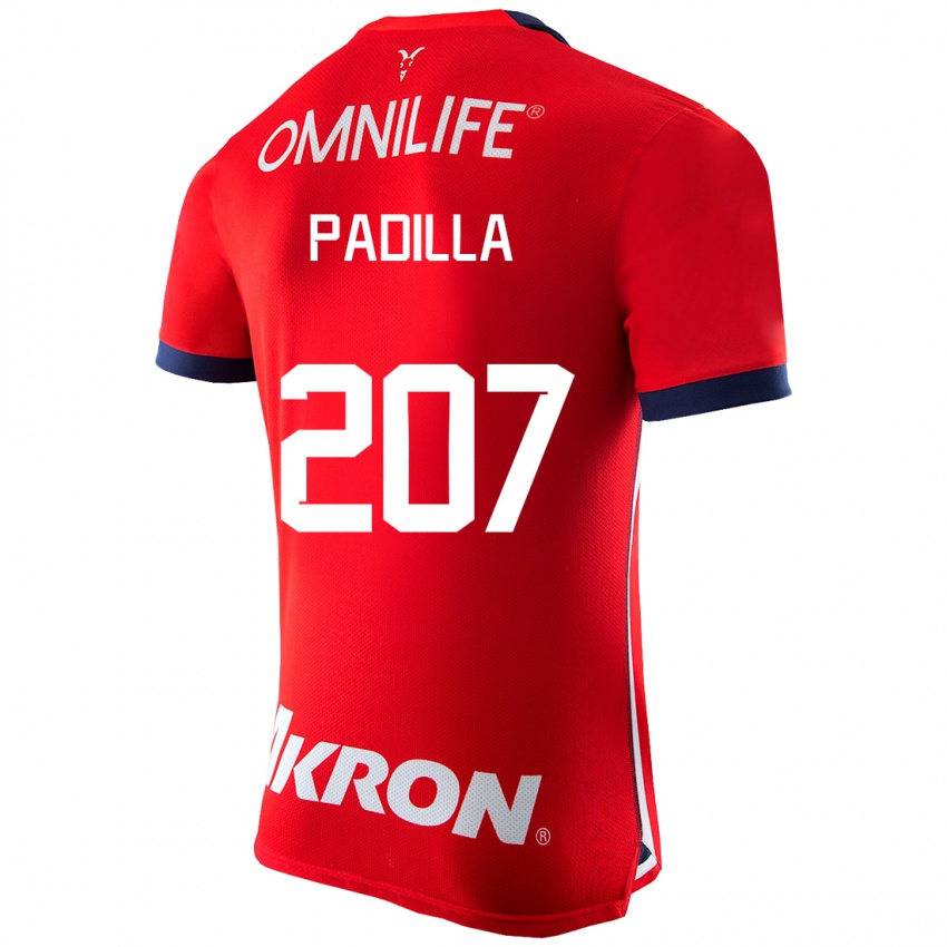 Hombre Camiseta Yael Padilla #207 Rojo 1ª Equipación 2023/24 La Camisa Chile