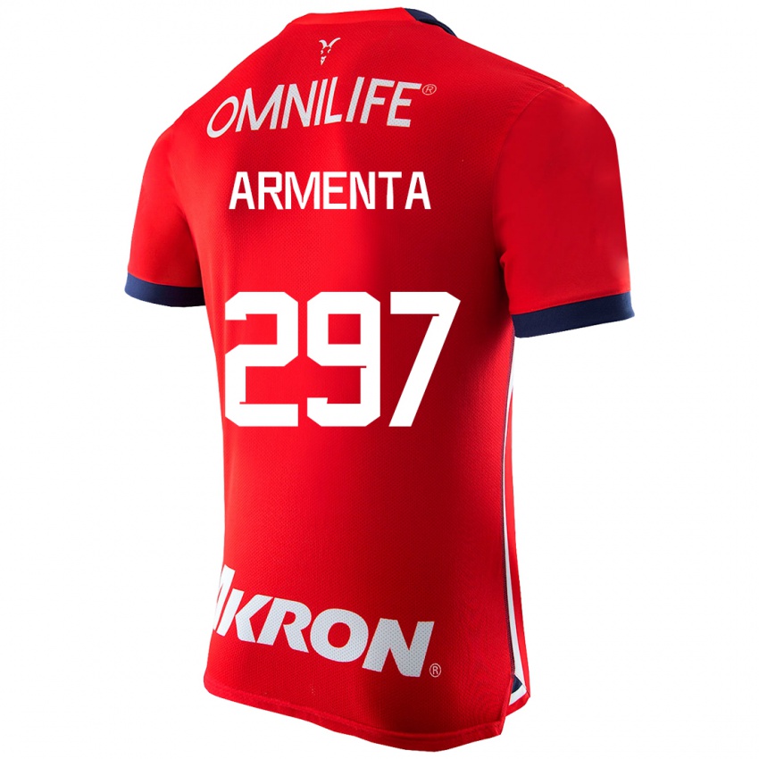 Hombre Camiseta Deibith Armenta #297 Rojo 1ª Equipación 2023/24 La Camisa Chile