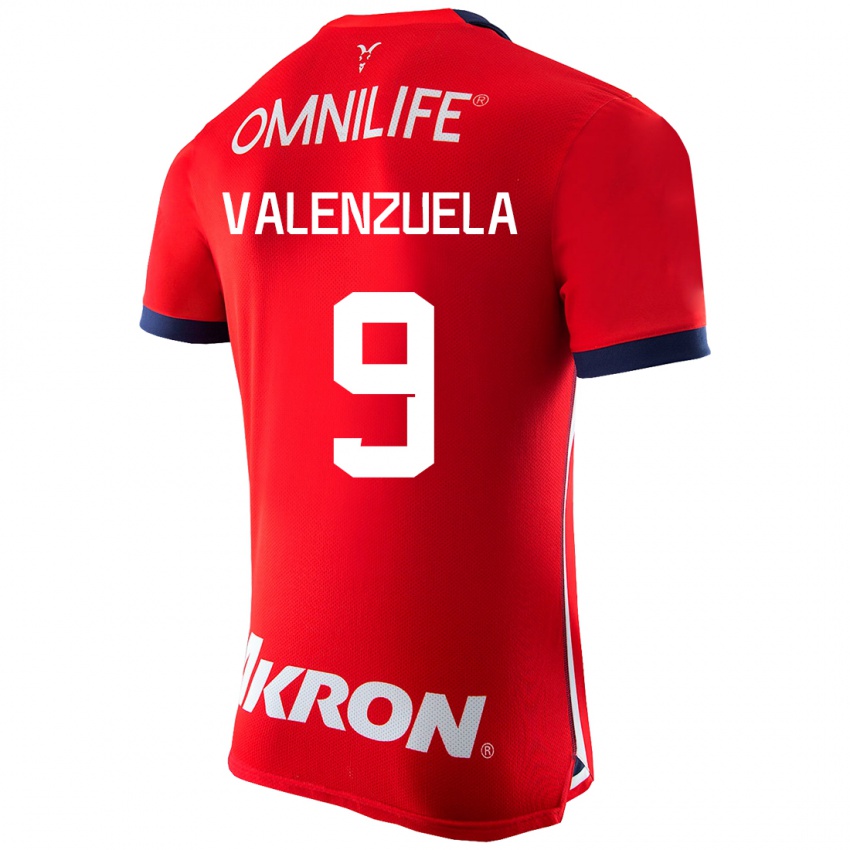 Hombre Camiseta Gabriela Valenzuela #9 Rojo 1ª Equipación 2023/24 La Camisa Chile