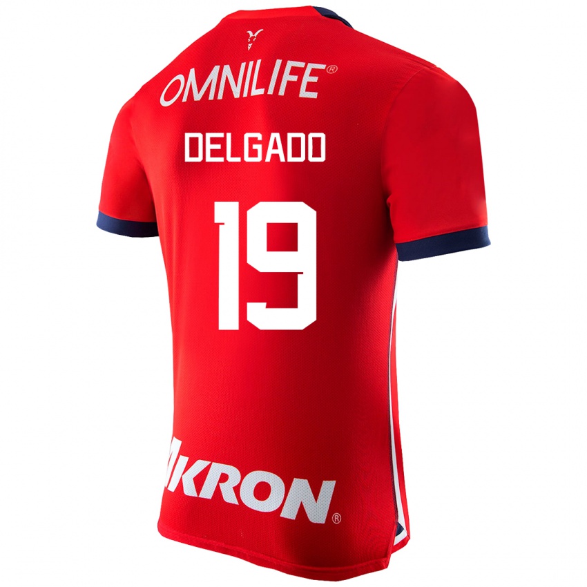 Hombre Camiseta Daniela Delgado #19 Rojo 1ª Equipación 2023/24 La Camisa Chile