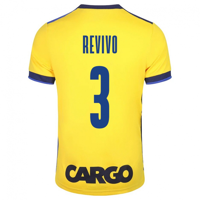 Hombre Camiseta Roy Revivo #3 Amarillo 1ª Equipación 2023/24 La Camisa Chile