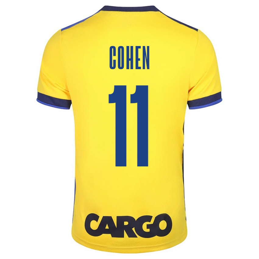 Hombre Camiseta Yonatan Cohen #11 Amarillo 1ª Equipación 2023/24 La Camisa Chile