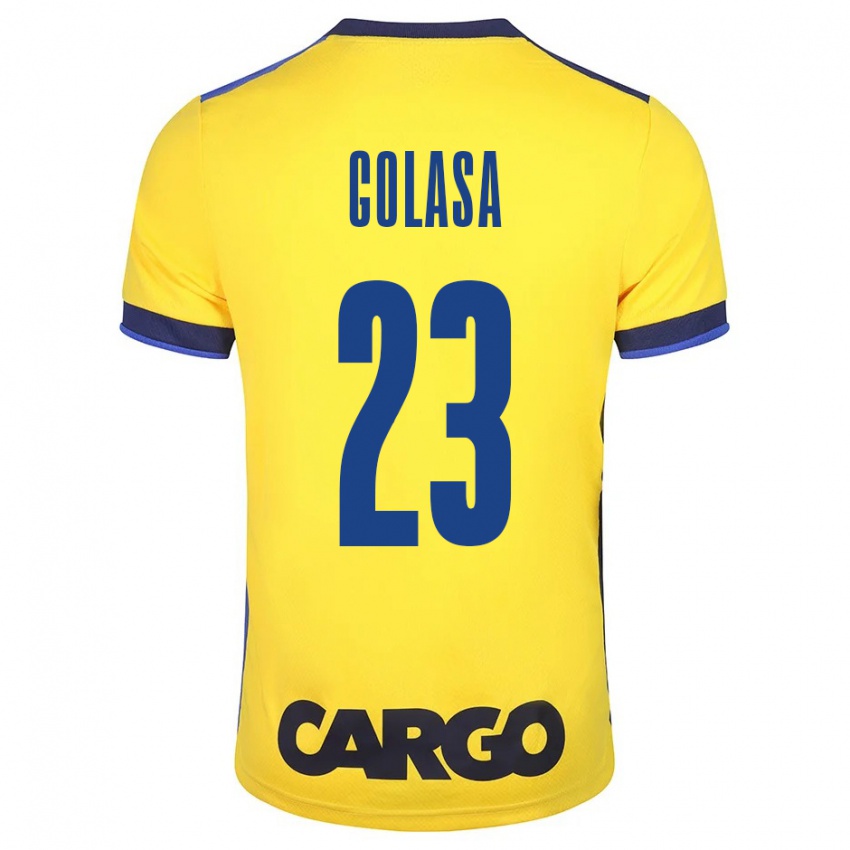 Hombre Camiseta Eyal Golasa #23 Amarillo 1ª Equipación 2023/24 La Camisa Chile