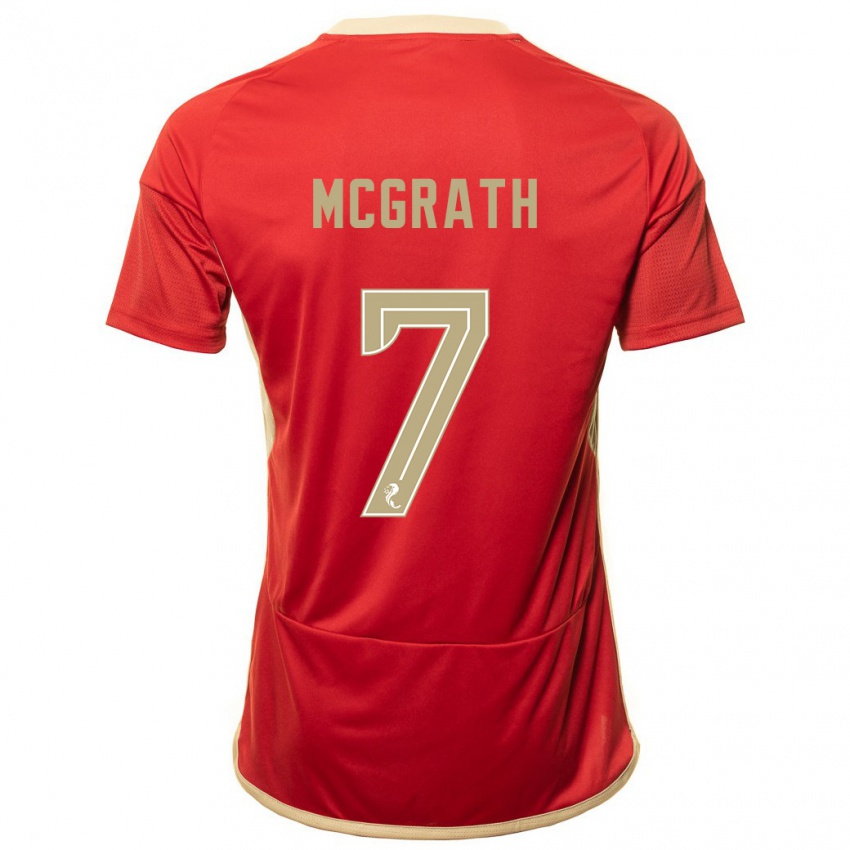 Hombre Camiseta Jamie Mcgrath #7 Rojo 1ª Equipación 2023/24 La Camisa Chile