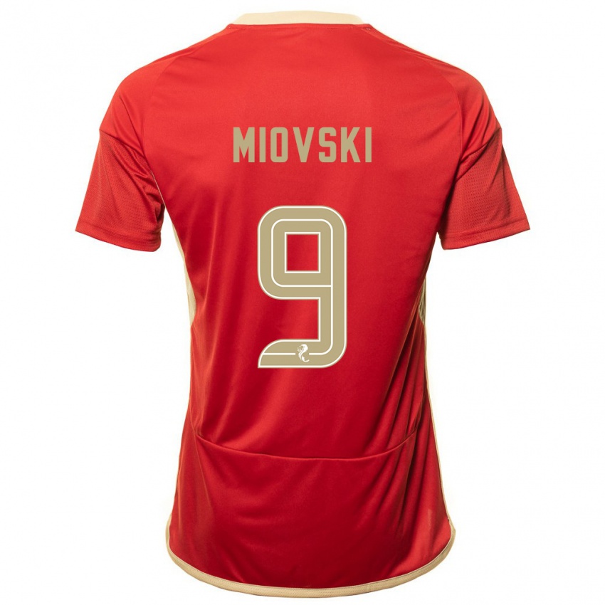 Hombre Camiseta Bojan Miovski #9 Rojo 1ª Equipación 2023/24 La Camisa Chile