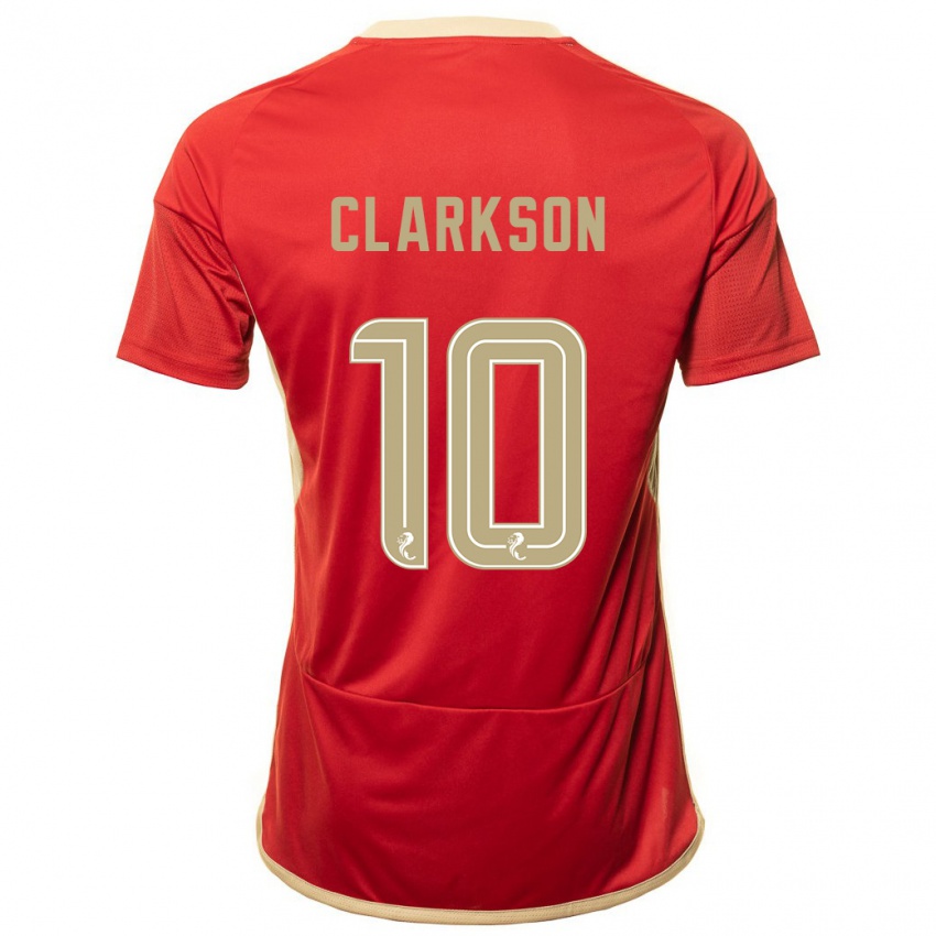 Hombre Camiseta Leighton Clarkson #10 Rojo 1ª Equipación 2023/24 La Camisa Chile