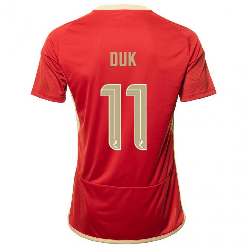 Hombre Camiseta Duk #11 Rojo 1ª Equipación 2023/24 La Camisa Chile