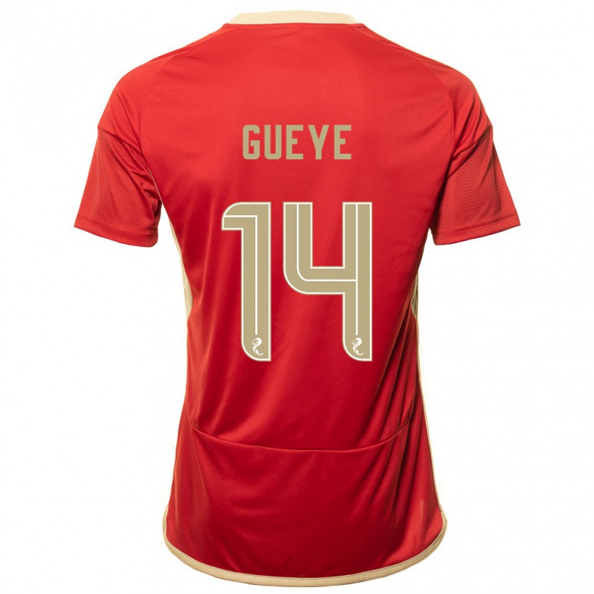 Hombre Camiseta Pape Habib Gueye #14 Rojo 1ª Equipación 2023/24 La Camisa Chile