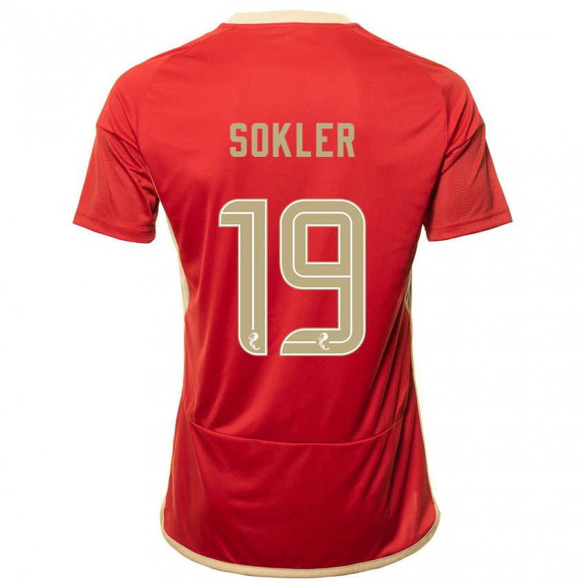 Hombre Camiseta Ester Sokler #19 Rojo 1ª Equipación 2023/24 La Camisa Chile