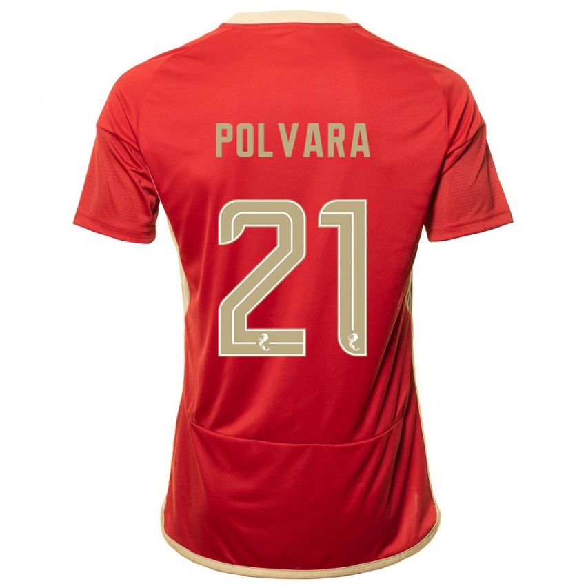 Hombre Camiseta Dante Polvara #21 Rojo 1ª Equipación 2023/24 La Camisa Chile