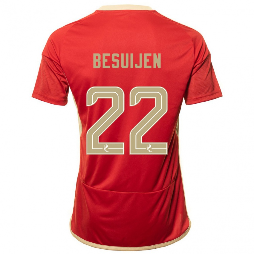 Hombre Camiseta Vicente Besuijen #22 Rojo 1ª Equipación 2023/24 La Camisa Chile