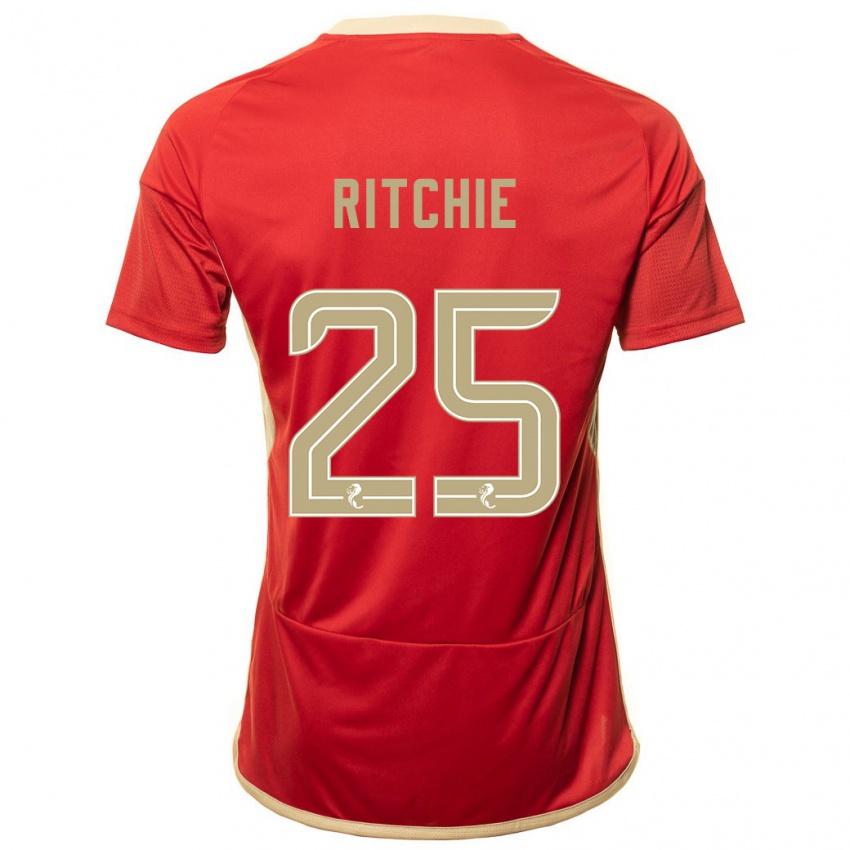 Hombre Camiseta Tom Ritchie #25 Rojo 1ª Equipación 2023/24 La Camisa Chile