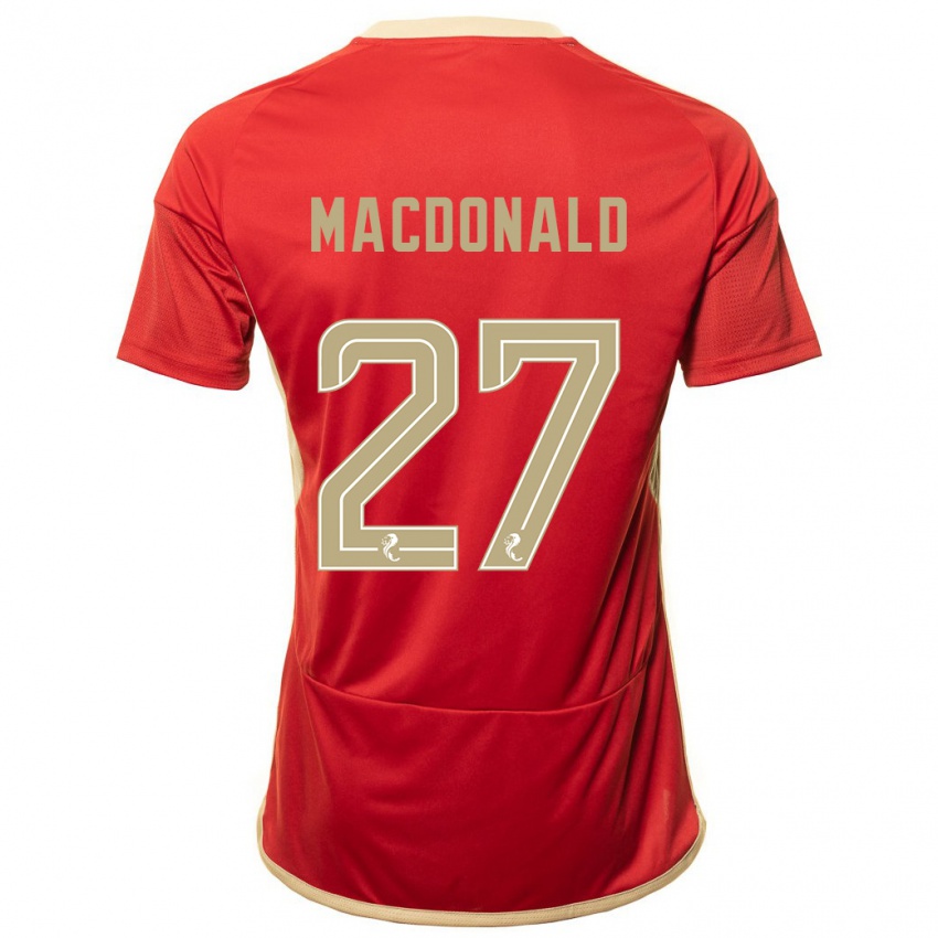 Hombre Camiseta Angus Macdonald #27 Rojo 1ª Equipación 2023/24 La Camisa Chile