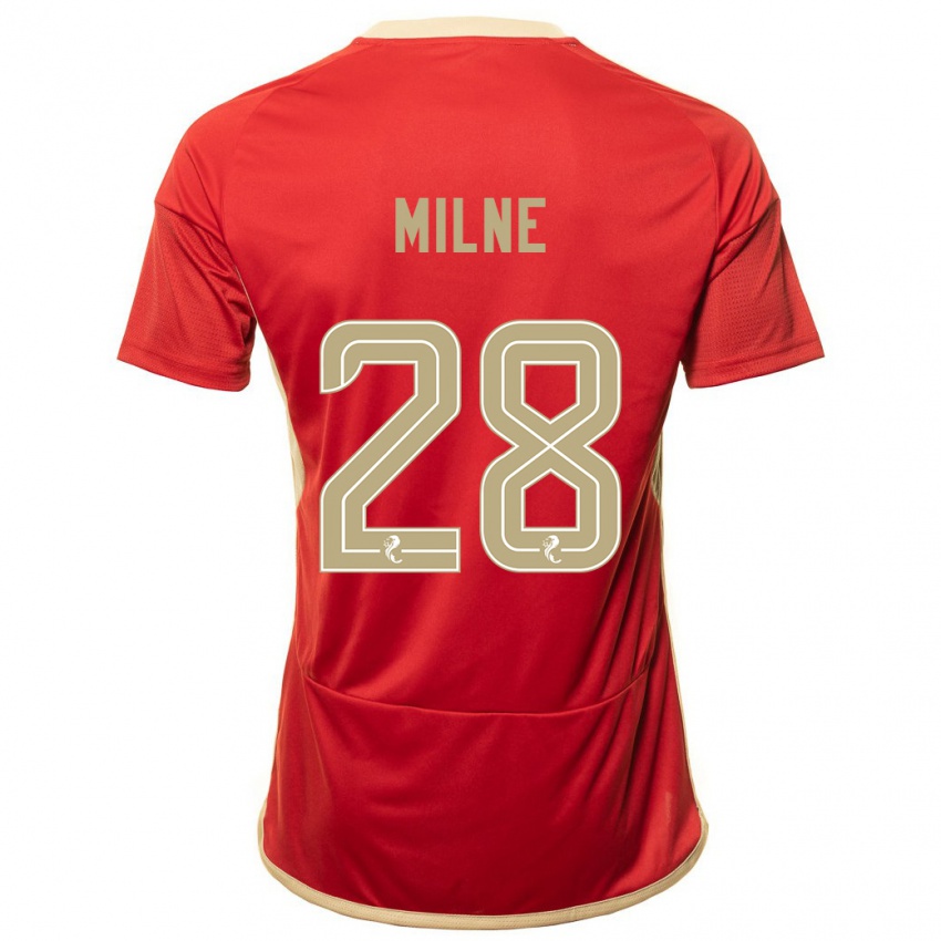 Hombre Camiseta Jack Milne #28 Rojo 1ª Equipación 2023/24 La Camisa Chile