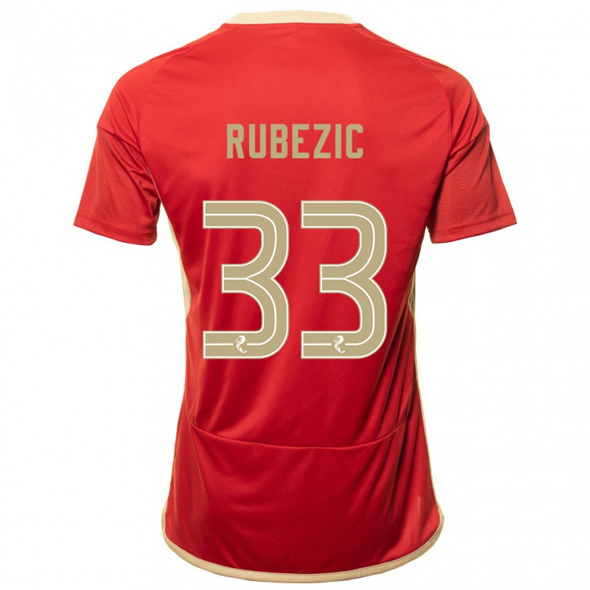 Hombre Camiseta Slobodan Rubezic #33 Rojo 1ª Equipación 2023/24 La Camisa Chile