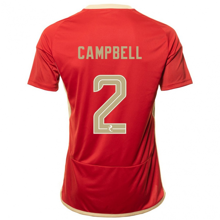 Hombre Camiseta Loren Campbell #2 Rojo 1ª Equipación 2023/24 La Camisa Chile