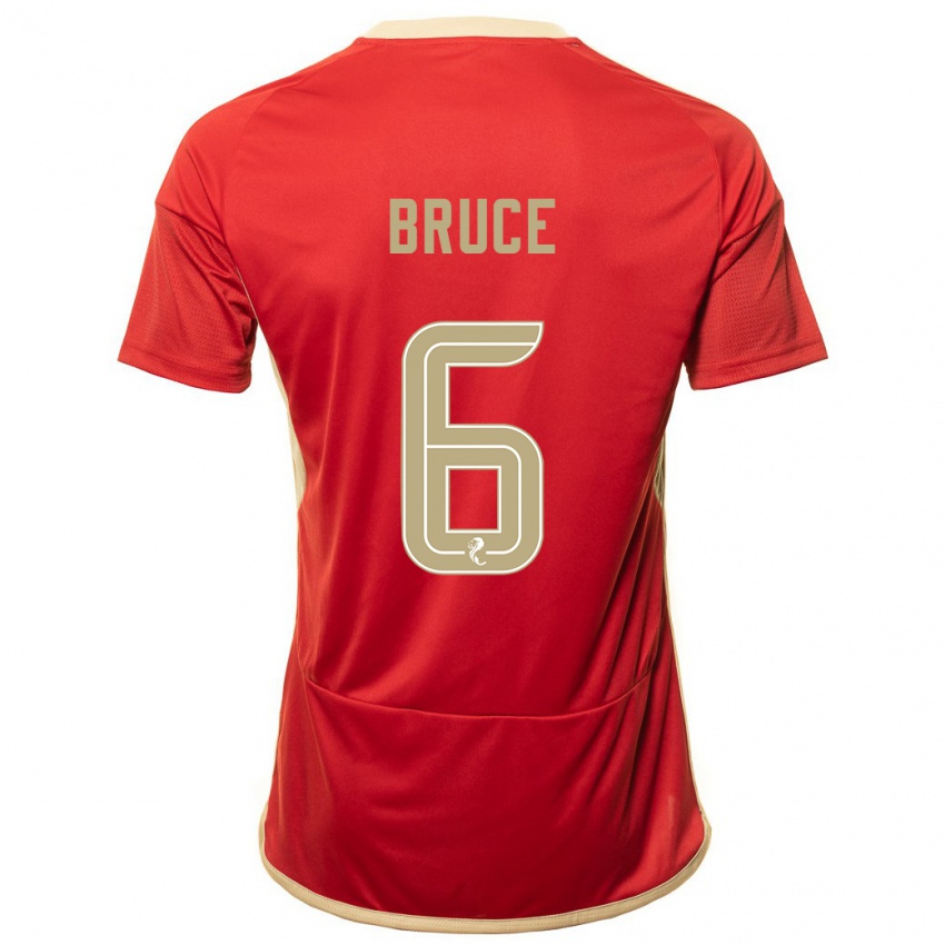 Hombre Camiseta Natasha Bruce #6 Rojo 1ª Equipación 2023/24 La Camisa Chile