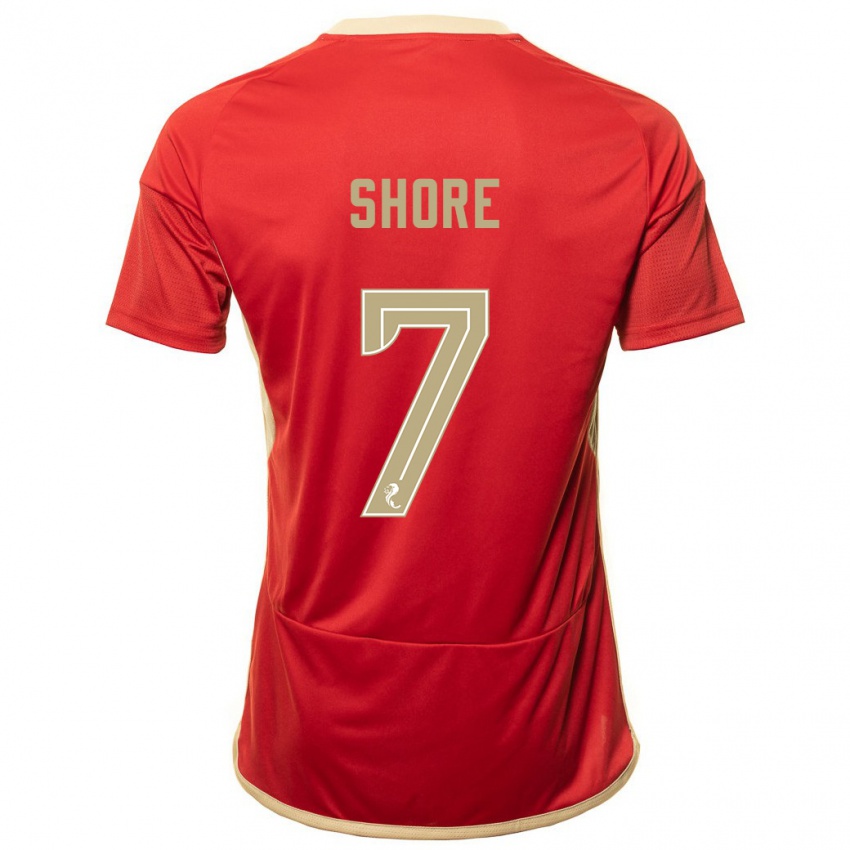 Hombre Camiseta Eilidh Shore #7 Rojo 1ª Equipación 2023/24 La Camisa Chile