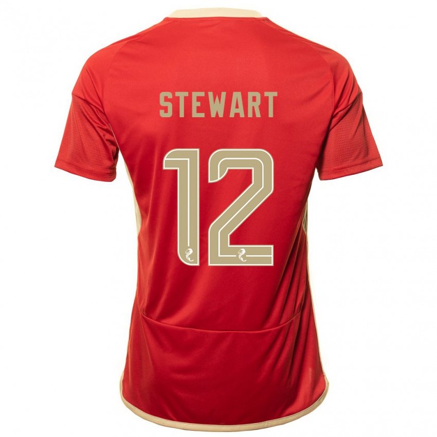 Hombre Camiseta Hannah Stewart #12 Rojo 1ª Equipación 2023/24 La Camisa Chile