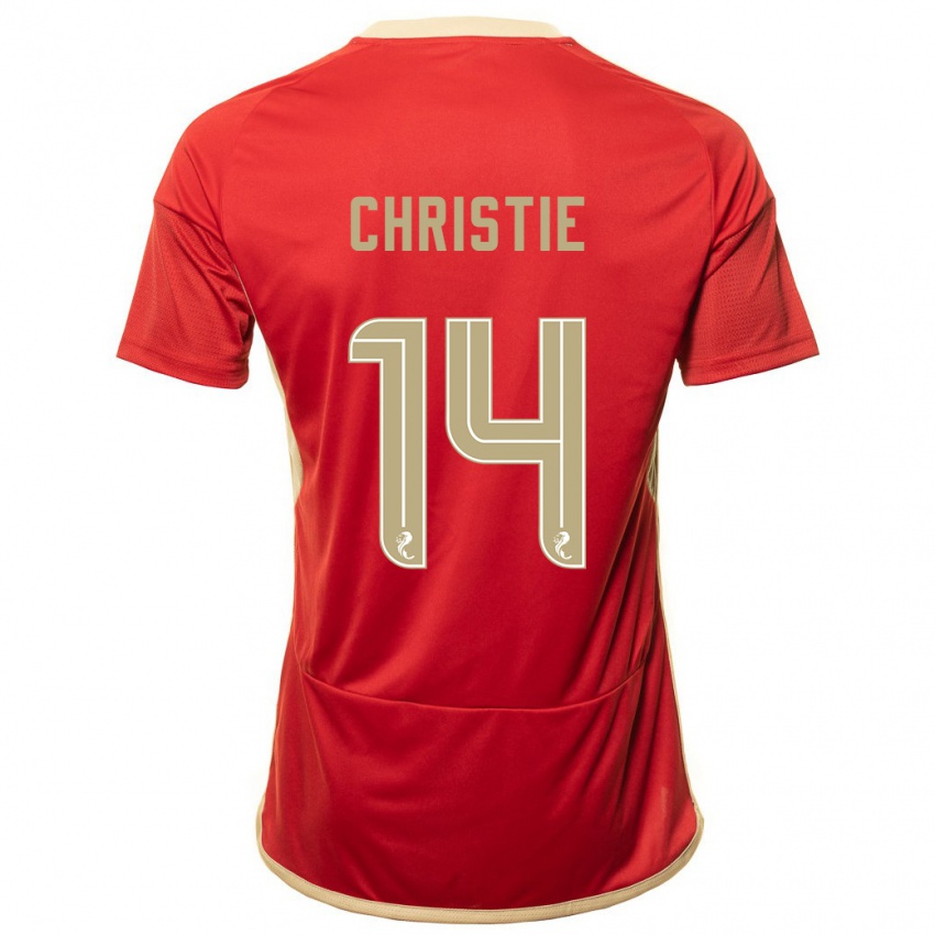 Hombre Camiseta Mya Christie #14 Rojo 1ª Equipación 2023/24 La Camisa Chile