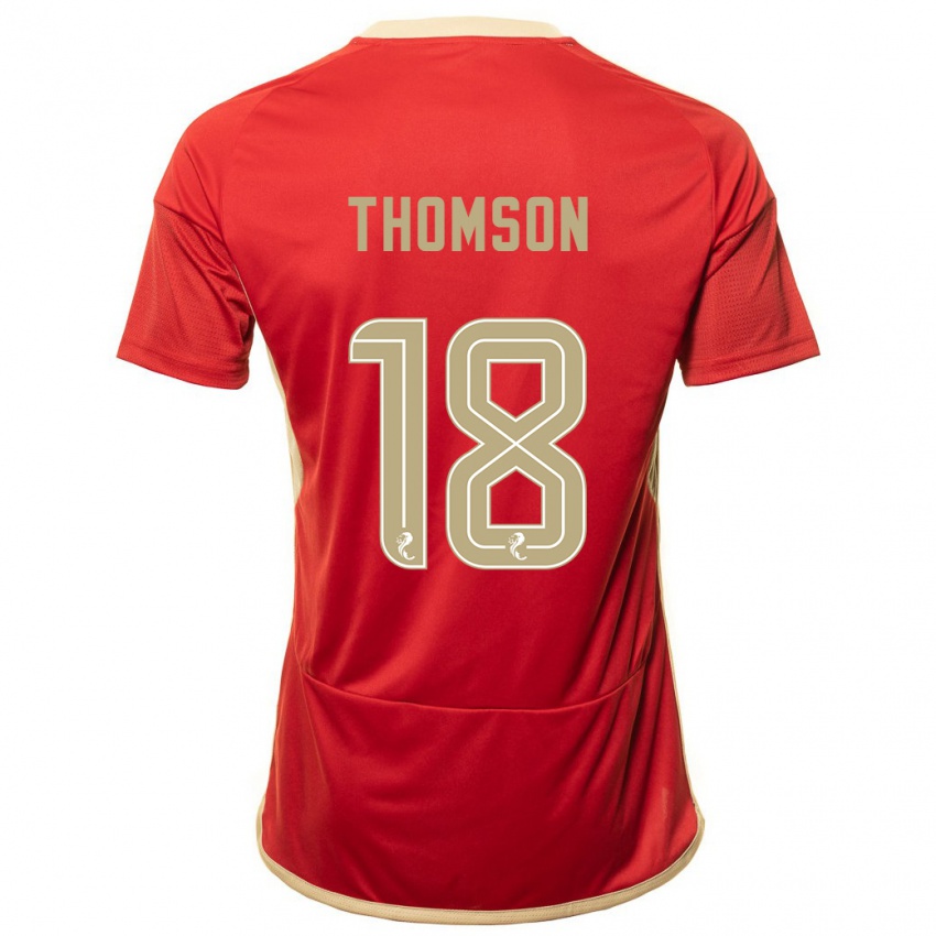 Hombre Camiseta Eva Thomson #18 Rojo 1ª Equipación 2023/24 La Camisa Chile