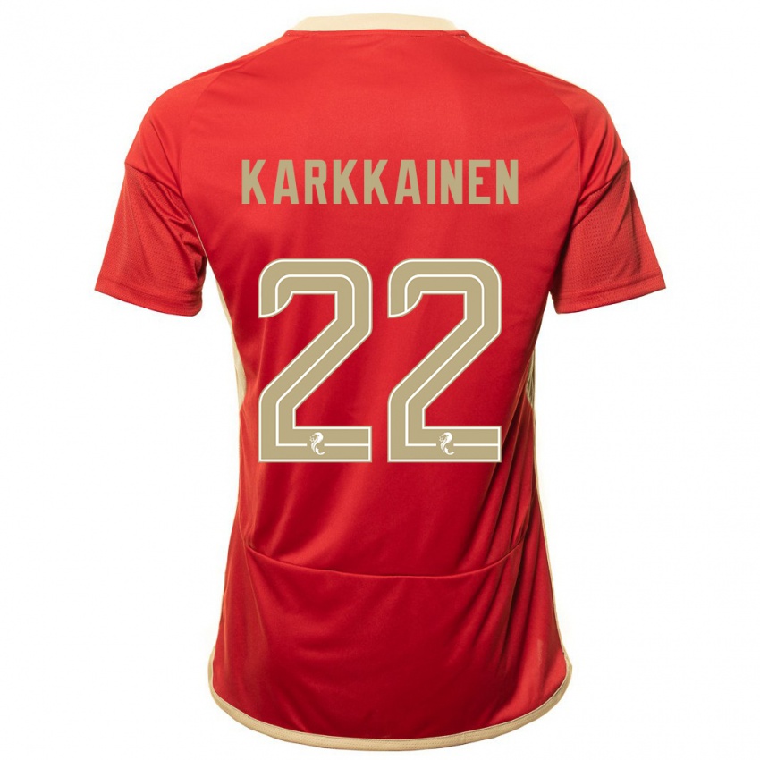 Hombre Camiseta Elena Kärkkäinen #22 Rojo 1ª Equipación 2023/24 La Camisa Chile