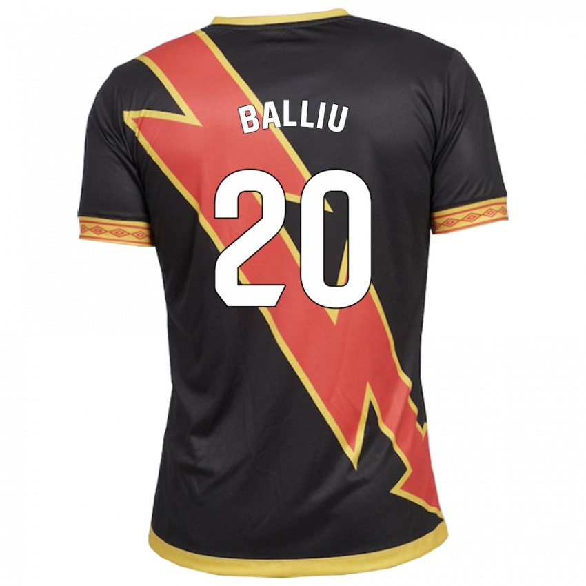 Hombre Camiseta Iván Balliu #20 Negro 2ª Equipación 2023/24 La Camisa Chile