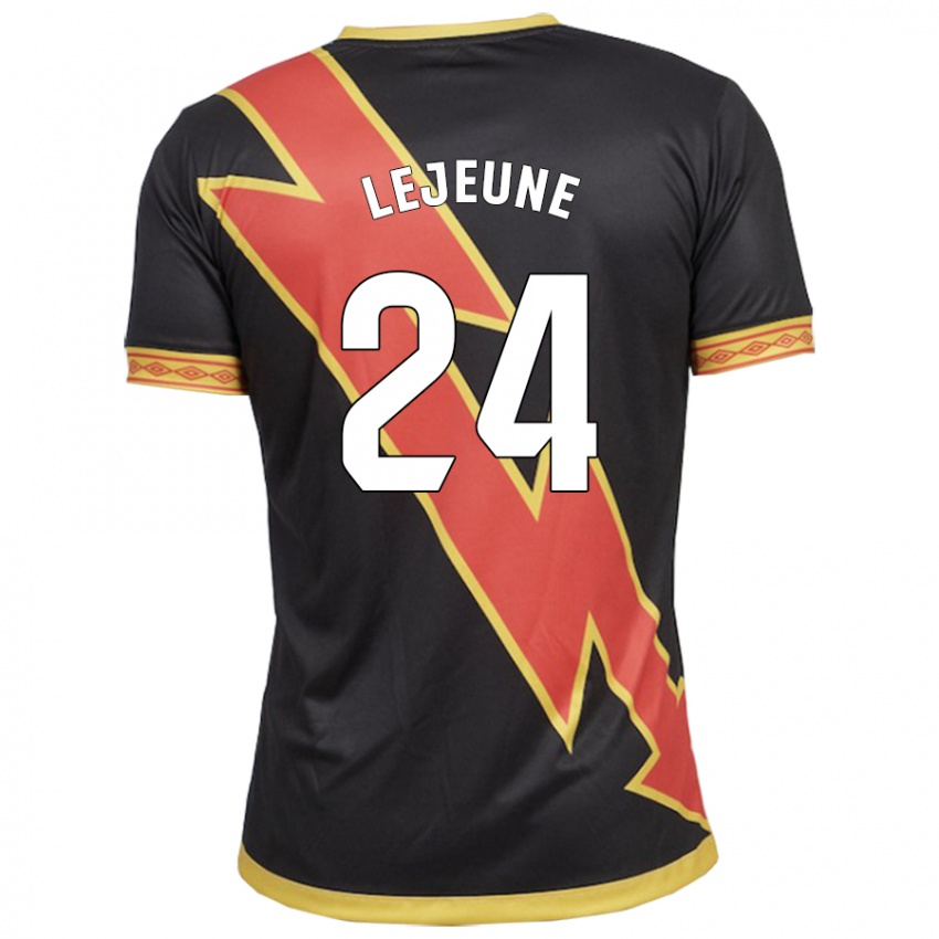 Hombre Camiseta Florian Lejeune #24 Negro 2ª Equipación 2023/24 La Camisa Chile