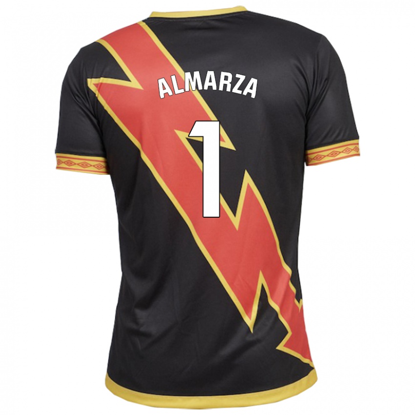 Hombre Camiseta Ana Almarza Garrido #1 Negro 2ª Equipación 2023/24 La Camisa Chile