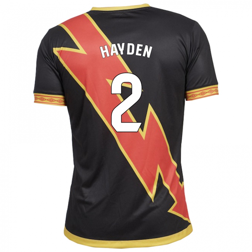 Hombre Camiseta Danielle Hayden #2 Negro 2ª Equipación 2023/24 La Camisa Chile