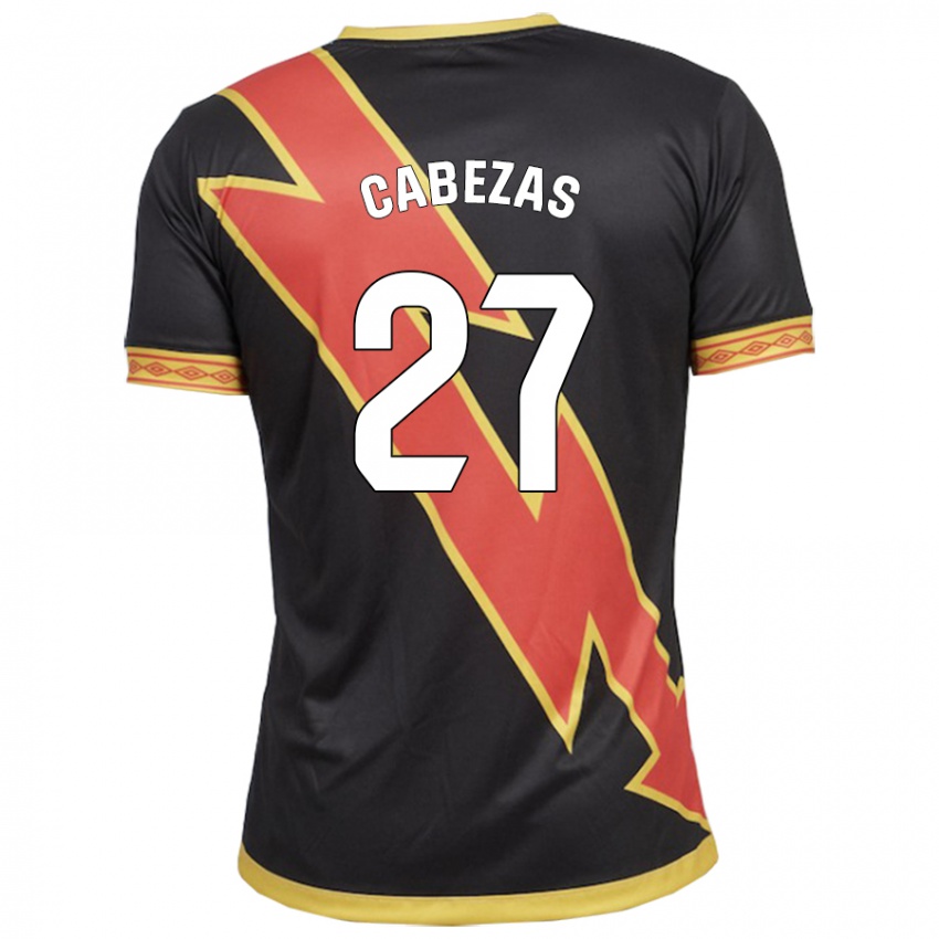 Hombre Camiseta Claudia María Cabezas #27 Negro 2ª Equipación 2023/24 La Camisa Chile