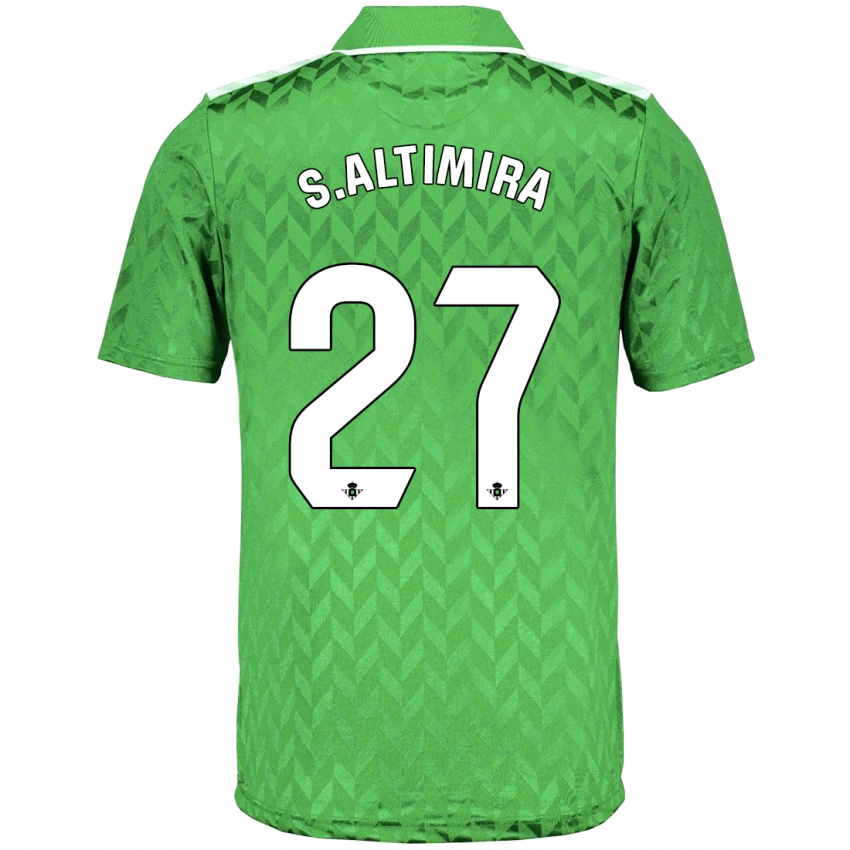 Hombre Camiseta Sergi Altimira #27 Verde 2ª Equipación 2023/24 La Camisa Chile