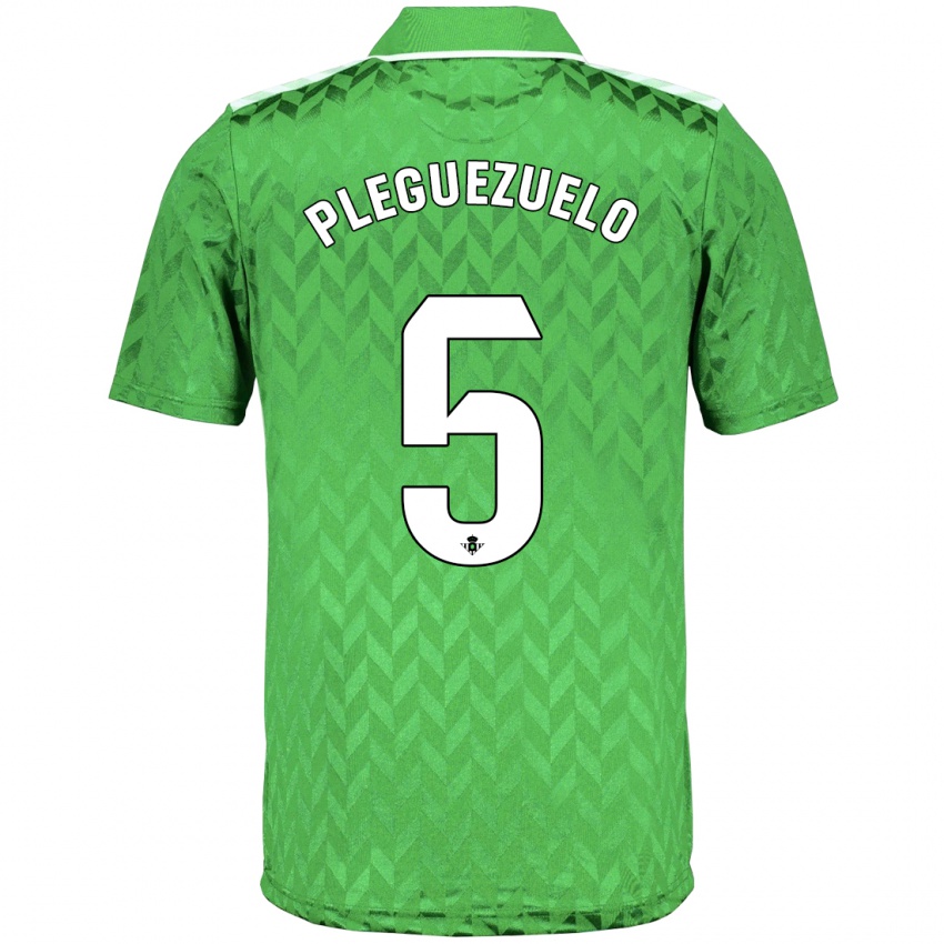 Hombre Camiseta Xavi Pleguezuelo #5 Verde 2ª Equipación 2023/24 La Camisa Chile