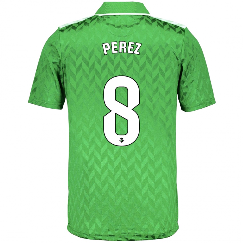 Hombre Camiseta Dani Pérez #8 Verde 2ª Equipación 2023/24 La Camisa Chile