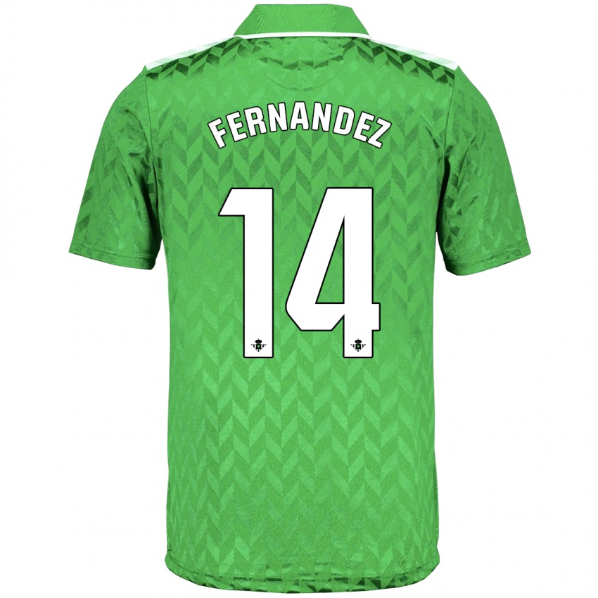 Hombre Camiseta Quique Fernández #14 Verde 2ª Equipación 2023/24 La Camisa Chile
