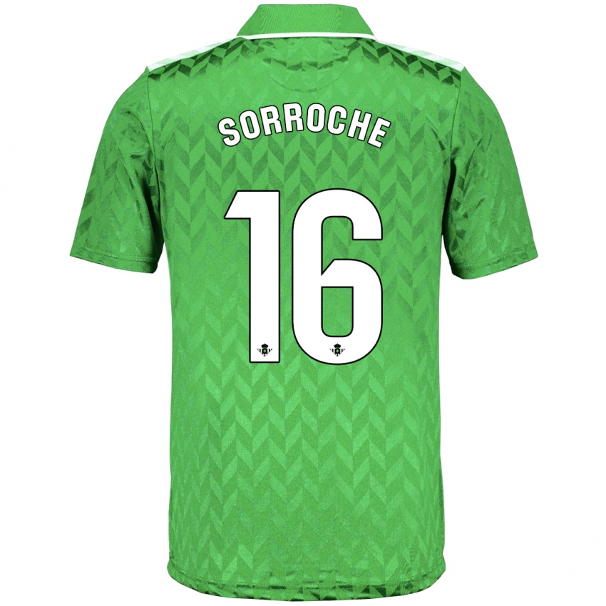 Hombre Camiseta Ginés Sorroche #16 Verde 2ª Equipación 2023/24 La Camisa Chile