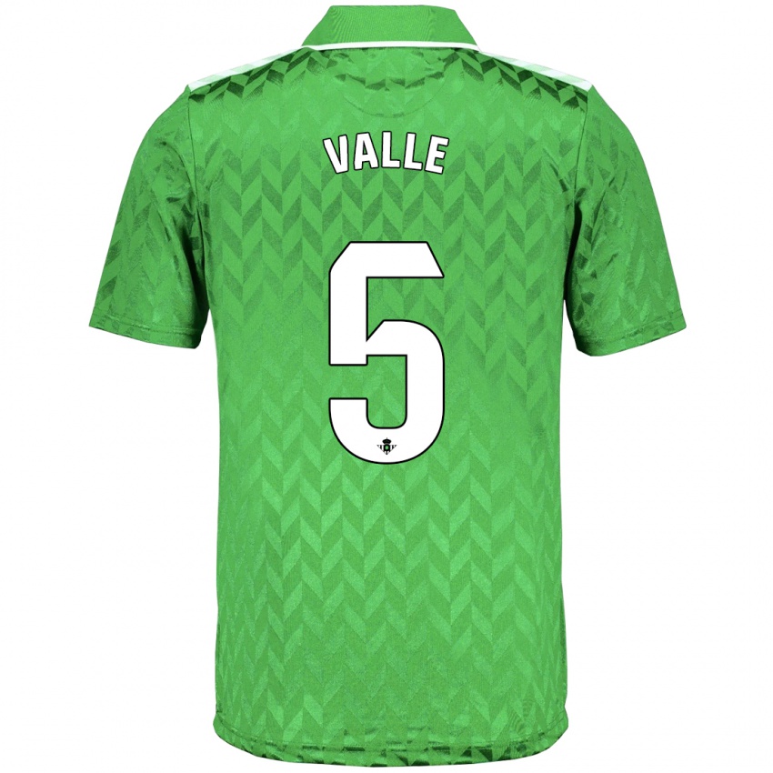 Hombre Camiseta María Valle López #5 Verde 2ª Equipación 2023/24 La Camisa Chile
